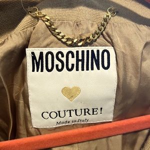 MOSCHINO Coulture beige jacket original .gold buttons wow ! Vintage beauty.